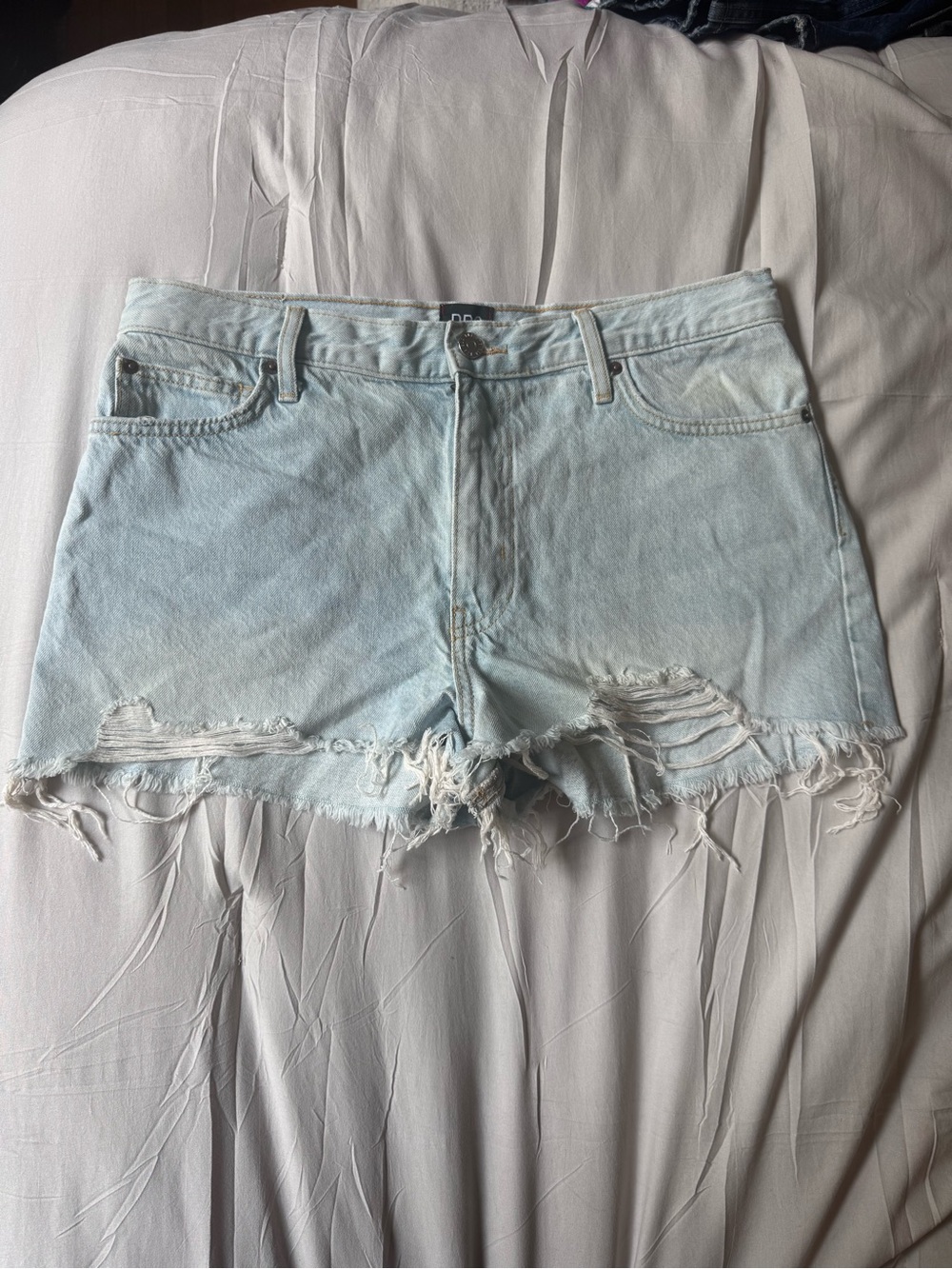BDG Light Washed Distressed Denim Cutoff Shorts